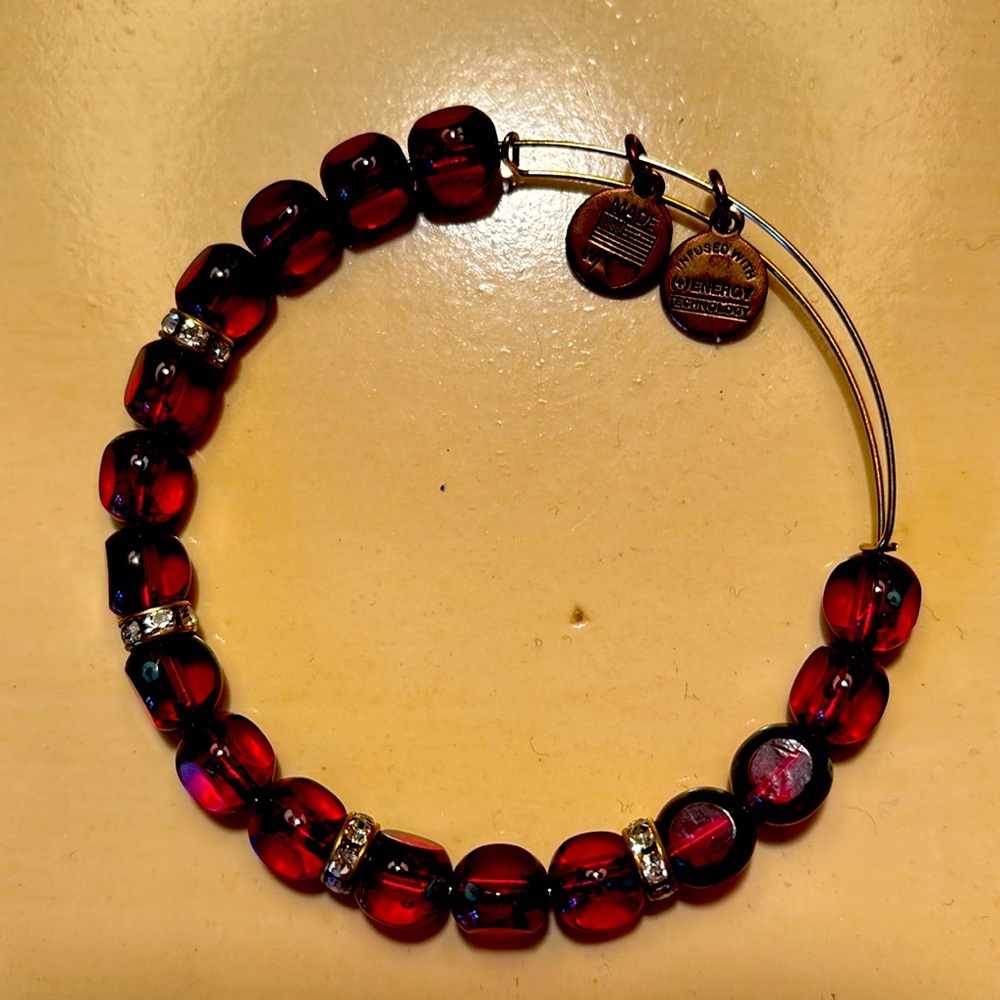 Gently used, ALEX AND ANI Crimson Red Eden